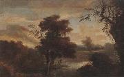 unknow artist A Wooded landscape with figures bathing and resting on the bank of a river oil painting picture wholesale